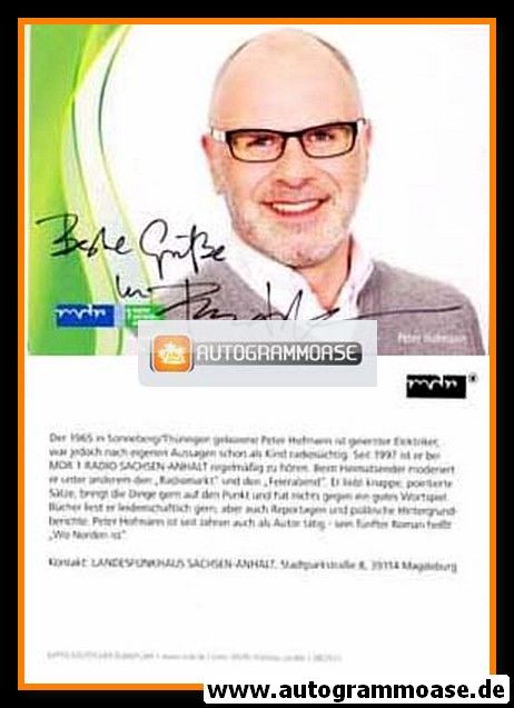 Autogramm Radio | MDR1 Sachsen-Anhalt | Peter HOFMANN | 2010er (Portrait Color)