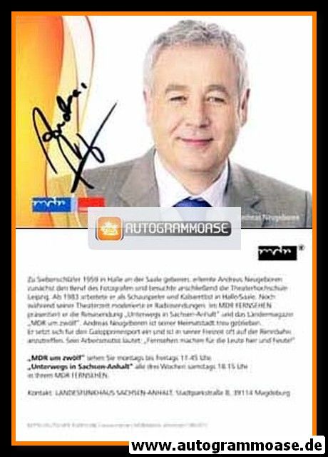 Autogramm TV | MDR | Andreas NEUGEBOREN | 2010er "MDR Um Zwölf / Unterwegs In Sachsen-Anhalt" 1