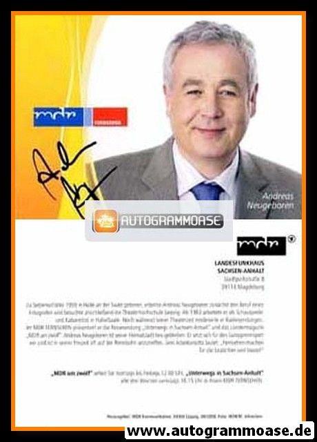 Autogramm TV | MDR | Andreas NEUGEBOREN | 2010er "MDR Um Zwölf / Unterwegs In Sachsen-Anhalt" 2