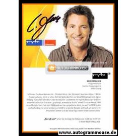Autogramm TV | MDR | Christian HENZE | 2010er "Hier Ab Vier"
