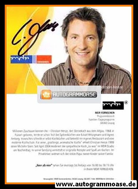 Autogramm TV | MDR | Christian HENZE | 2010er "Hier Ab Vier"