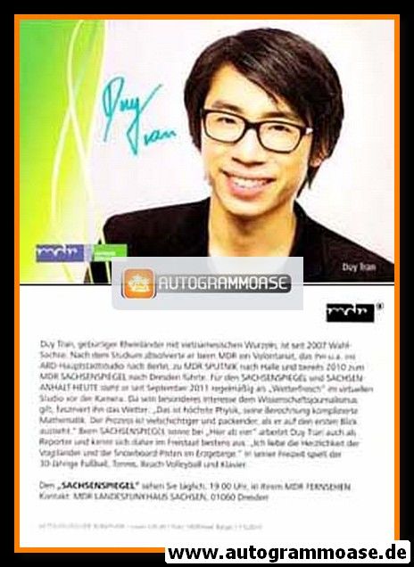 Autogramm TV | MDR | Duy TRAN | 2010er "Sachsenspiegel" 