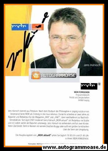Autogramm TV | MDR | Jens HÄNISCH | 2010er "MDR Aktuell"