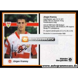 Autogramm Fussball | VfB Stuttgart | 1990 | Jürgen KRAMNY