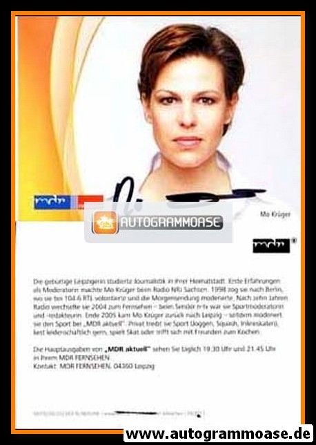 Autogramm TV | MDR | Mo KRÜGER | 2010er "MDR Aktuell" 