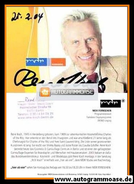 Autogramm TV | MDR | Rene KOCH | 2010er "Hier Ab Vier"
