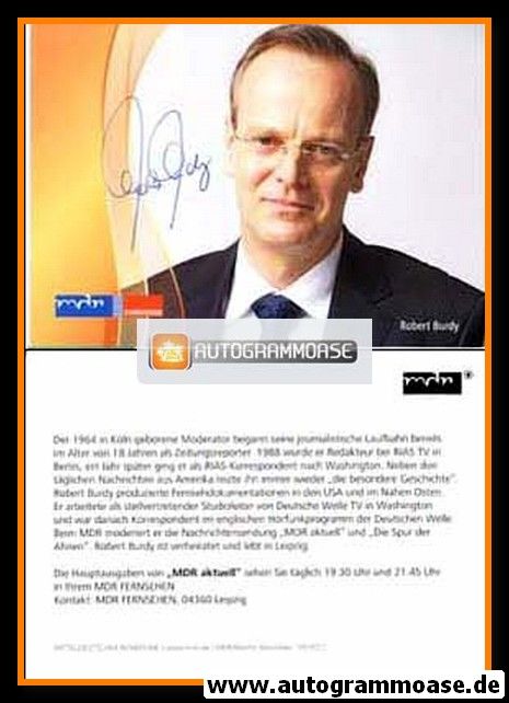 Autogramm TV | MDR | Robert BURDY | 2010er "MDR Aktuell" 