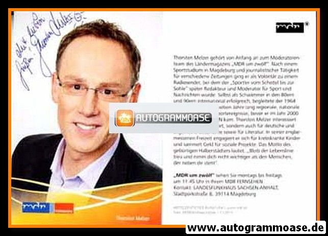 Autogramm TV | MDR | Thorsten MELZER | 2010er "MDR Um Zwölf"