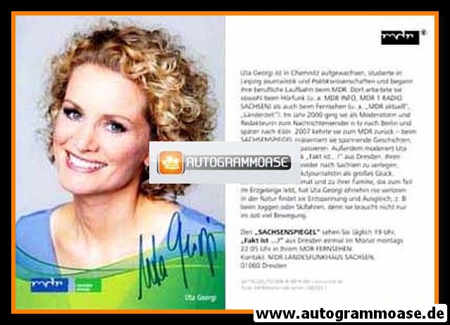Autogramm TV | MDR | Uta GEORGI | 2010er "Sachsenspiegel"