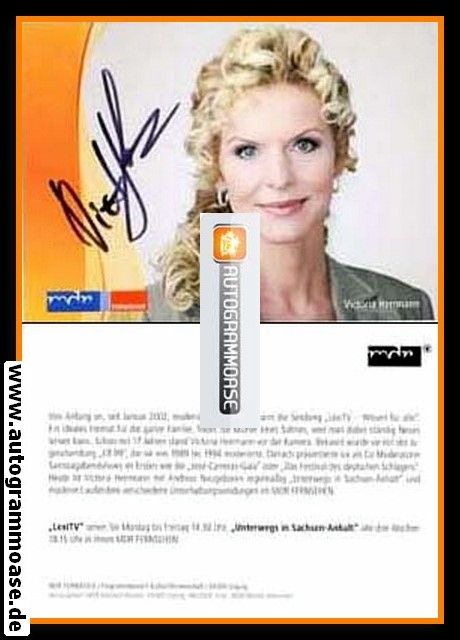 Autogramm TV | MDR | Victoria HERRMANN | 2010er "Lexi TV / Unterwegs In Sachsen-Anhalt"