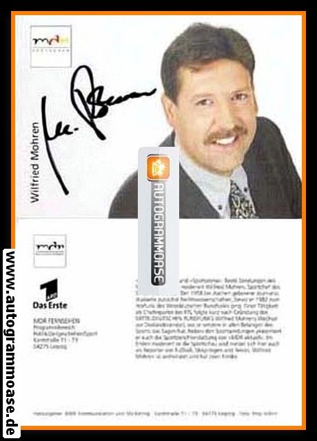 Autogramm TV | MDR | Wilfried MOHREN | 2010er (Portrait Color)