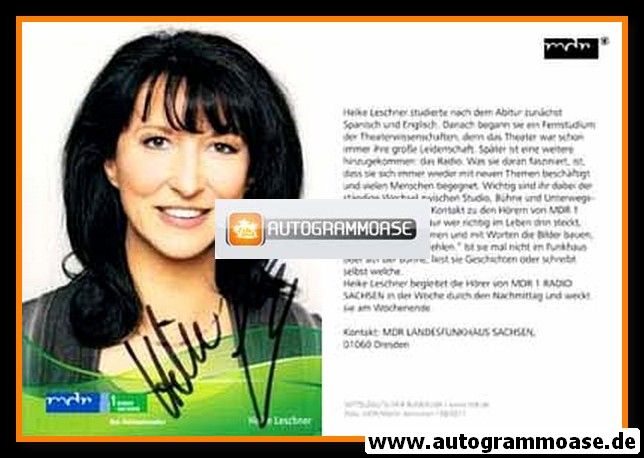 Autogramm Radio | MDR1 Sachsen | Heike LESCHNER | 2010er (Portrait Color)