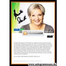 Autogramm Radio | MDR1 Sachsen | Henriette SCHMIDT | 2010er (Portrait Color) 2