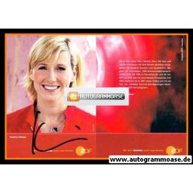 Autogramm TV | ZDF | Andrea KIEWEL | 2000er "Fernsehgarten" (Portrait Color) rot 1