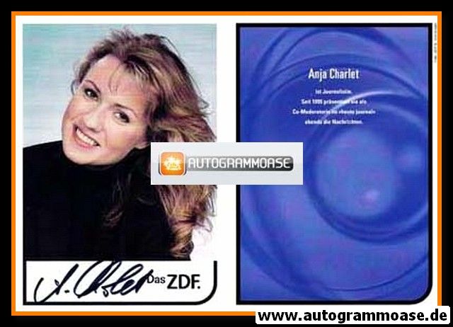 Autogramm TV | ZDF | Anja CHARLET | 1990er "Heute Journal" (Portrait Color)