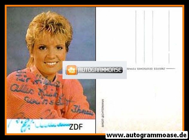 Autogramm TV | ZDF | Birgit LECHTERMANN | 1980er (Portrait Color)