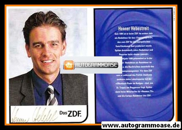 Autogramm TV | ZDF | Henner HEBESTREIT | 2000er (Portrait Color)