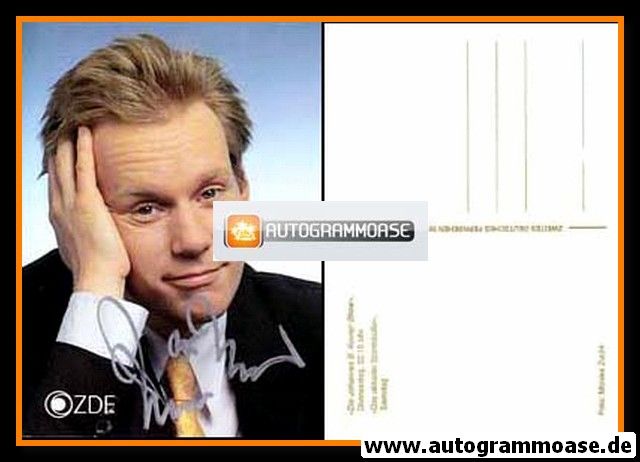 Autogramm TV | ZDF | Johannes B. KERNER | 1990er (Portrait Color) Zucht