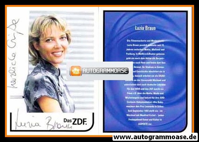Autogramm TV | ZDF | Luzia BRAUN | 1990er "Aspekte"