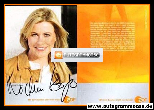 Autogramm TV | ZDF | Nadine KRÜGER | 2000er "Volle Kanne" (Portrait Color) Pietschmann
