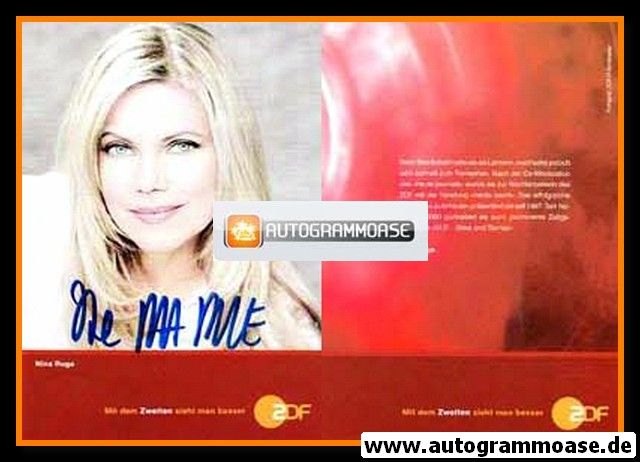 Autogramm TV | ZDF | Nina RUGE | 2000er (Portrait Color) Schiessler