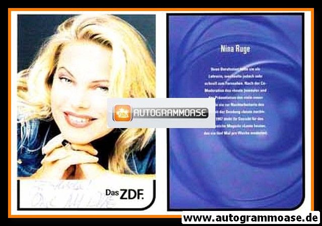 Autogramm TV | ZDF | Nina RUGE | 1990er "Leute Heute"