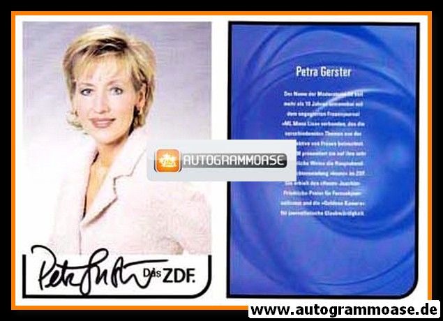 Autogramm TV | ZDF | Petra GERSTER | 2000er (Portrait Color)