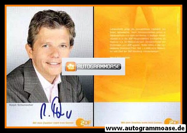 Autogramm TV | ZDF | Ralph SCHUMACHER | 2000er "Länderspiegel" orange