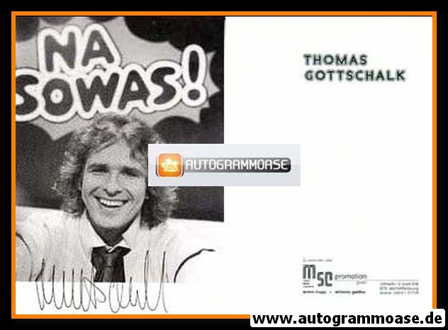 Autogramm TV | ZDF | Thomas GOTTSCHALK | 1980er "Na Sowas!" (Portrait SW)