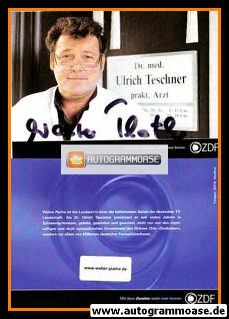 Autogramm TV | ZDF | Walter PLATHE | 2000er "Der Landarzt" (Portrait Color) Manthey