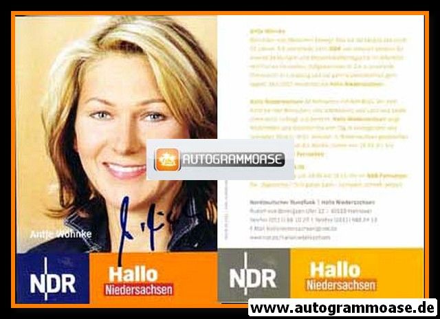 Autogramm TV | NDR | Antje WÖHNKE | 2000er "Hallo Niedersachsen"