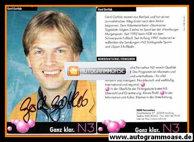 Autogramm TV | N3 | Gerd GOTTLOB | 1990er (Portrait Color)