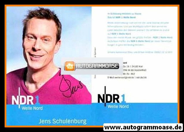 Autogramm Radio | NDR1 Welle Nord | Jens SCHULENBURG | 2000er (Portrait Color) 