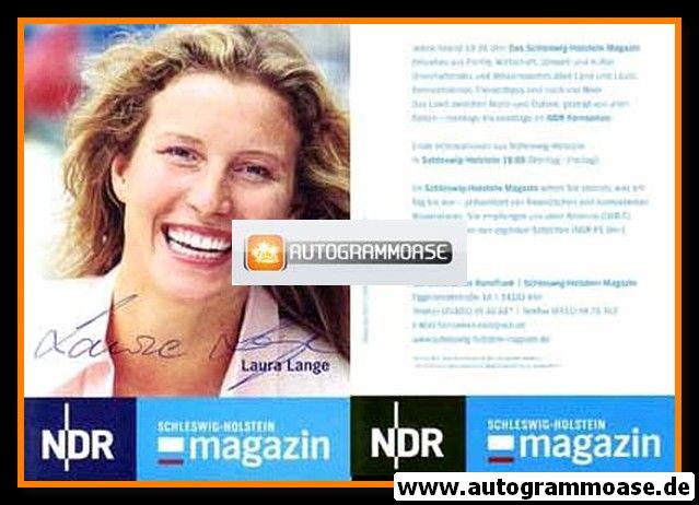 Autogramm TV | NDR | Laura LANGE | 2000er "Schleswig-Holstein Magazin" (Garrels) 1