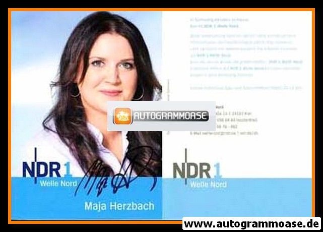 Autogramm Radio | NDR1 Welle Nord | Maja HERZBACH | 2000er (Portrait Color)