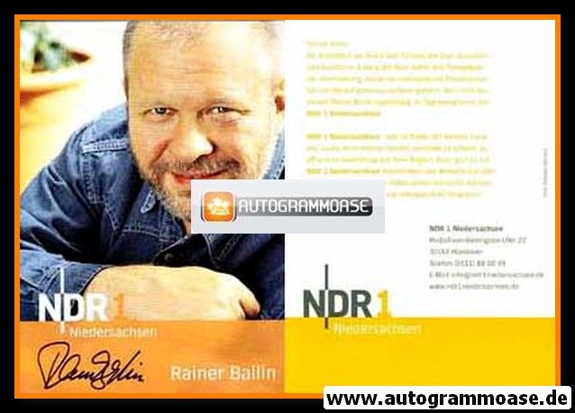 Autogramm Radio | NDR1 Niedersachsen | Rainer BALLIN | 2000er (Portrait Color)