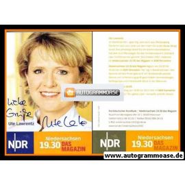Autogramm TV | NDR | Ute LAWRENTZ | 2000er "Niedersachsen Magazin" (Portrait Color Garrels)