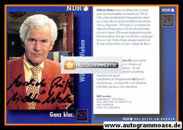 Autogramm TV | ARD | Wilhelm WIEBEN | 2000er (Portrait Color)
