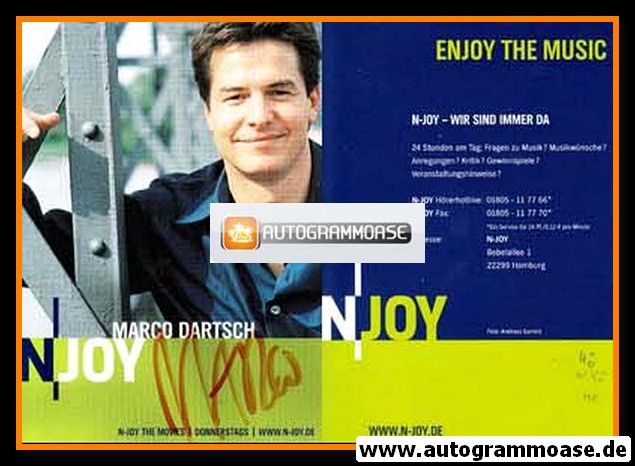 Autogramm Radio | N-Joy | Marco DARTSCH | 2000er (Portrait Color)