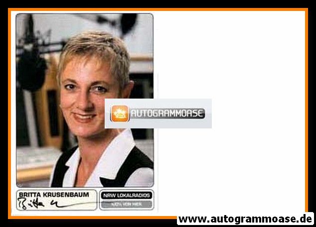Autogramm Radio | NRW Lokalradio | Britta KRUSENBAUM | 2000er (Portrait Color)