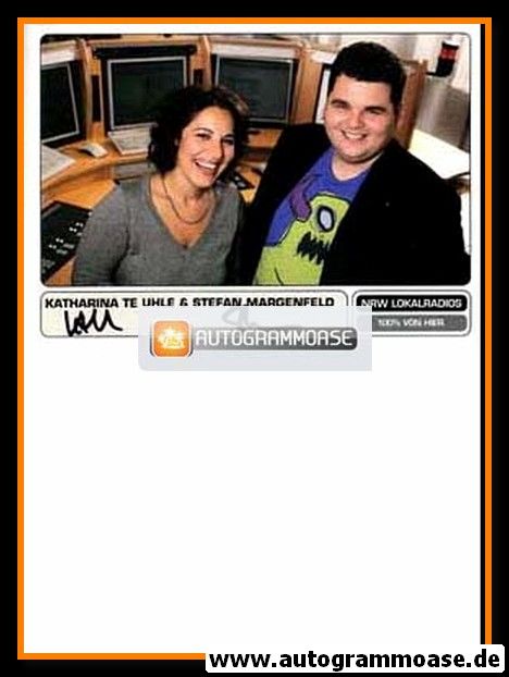 Autogramme Radio | NRW Lokalradio | Katharina TE UHLE + Stefan MARGENFELD | 2000er (Portrait Color)