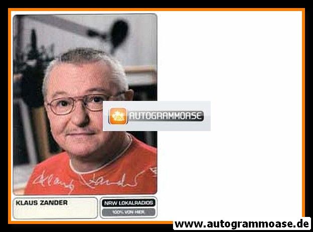 Autogramm Radio | NRW Lokalradio | Klaus ZANDER | 2000er (Portrait Color)