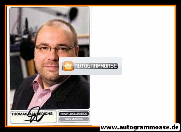Autogramm Radio | NRW Lokalradio | Thomas HAUBERICHS | 2000er (Portrait Color)