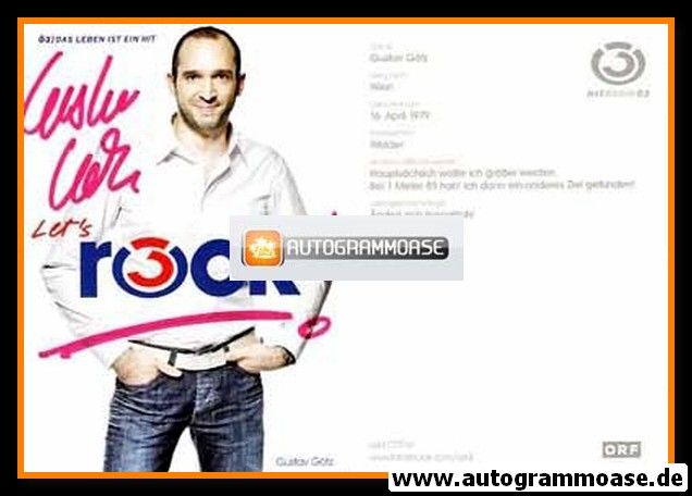 Autogramm Radio | Hitradio Ö3 | Gustav GÖTZ | 2000er (Portrait Color)