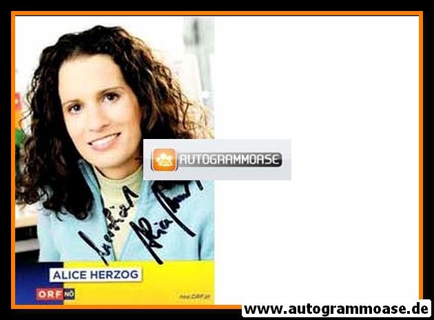 Autogramm TV | ORF | Alice HERZOG | 2000er (Portrait Color)