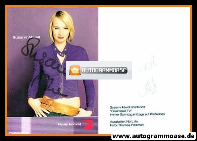Autogramm TV | PRO7 | Susann ATWELL | 2000er "CinemaxX TV" (Portrait Color)