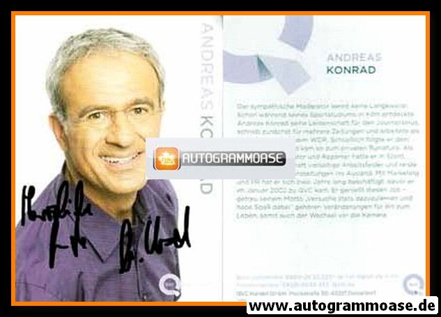 Autogramm TV | QVC | Andreas KONRAD | 2010er (Portrait Color)