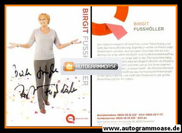 Autogramm TV | QVC | Birgit FUSSHÖLLER | 2010er (Portrait Color) rot