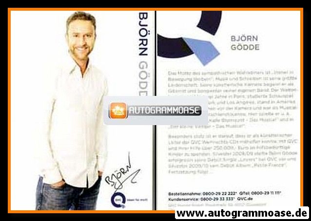 Autogramm TV | QVC | Björn GÖDDE | 2010er (Portrait Color) blau