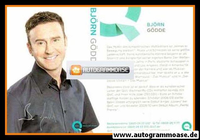 Autogramm TV | QVC | Björn GÖDDE | 2010er (Portrait Color) grün